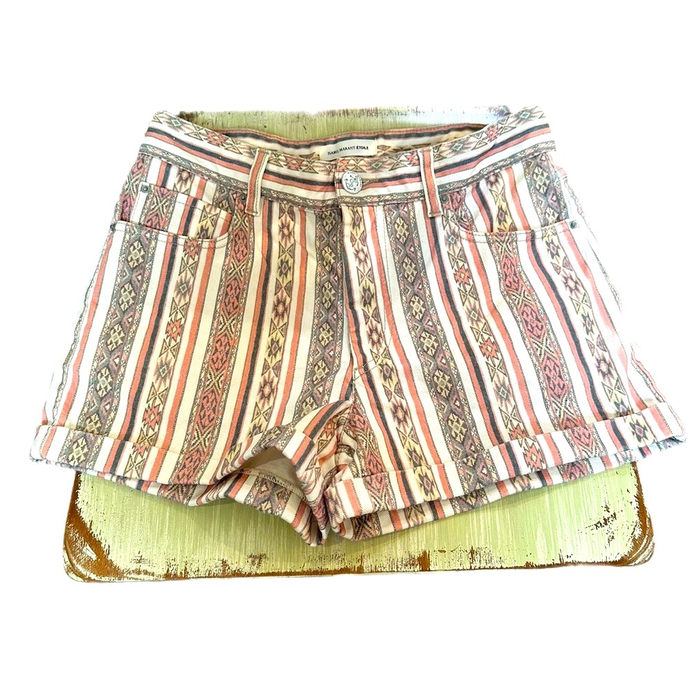 🛍️MARANT 🛍️FLASH SALE $30 ISABEL MARANT ETOILE Naomi Denim Tribal Print Shorts